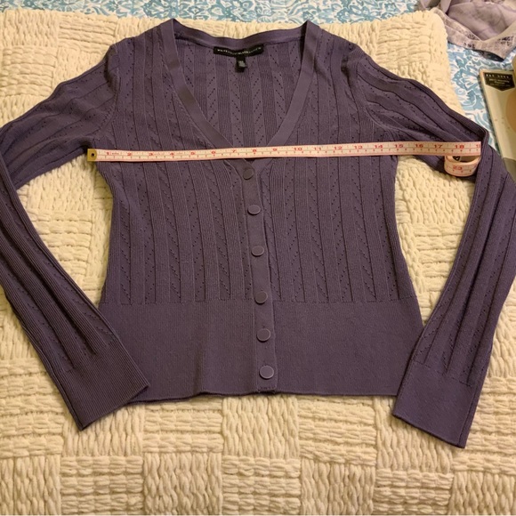 WHBM Purple Cardigan with Matching Camisole (Reversible) (Sz. XS, XXS) - Picture 7 of 10